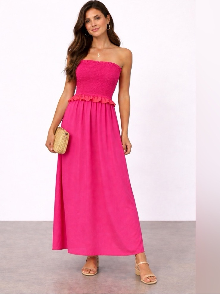 Tuckernuck Pomander Place Pink Jessie Maxi Dress Women’s Medium